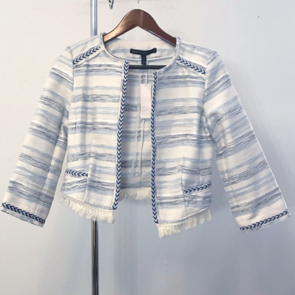 WHBM Blue Stripe Blazer